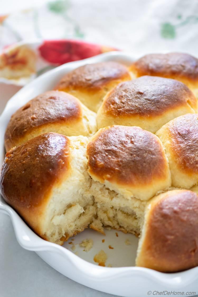 No-Knead Soft Dinner Rolls Recipe