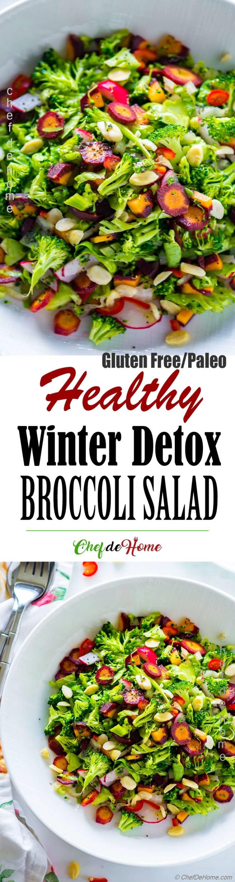 Winter Detox Raw Broccoli Salad