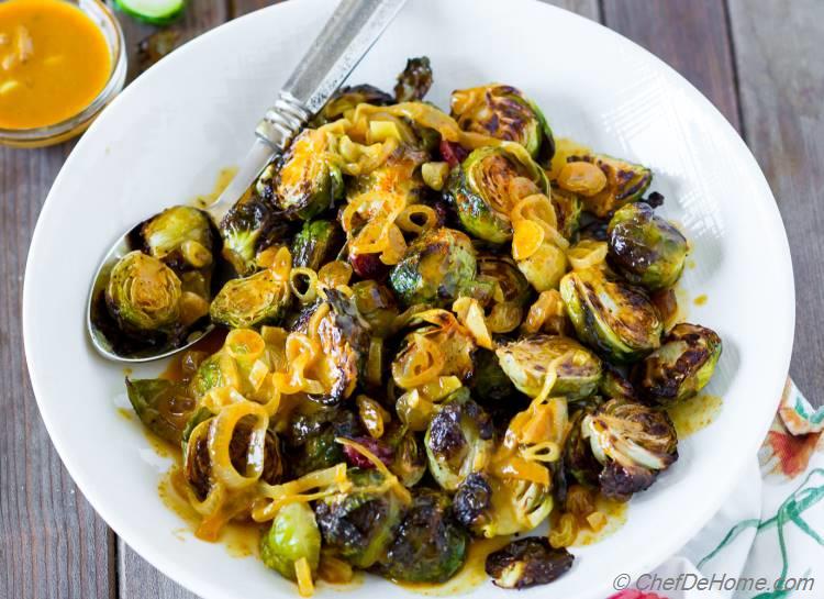 Brussel Sprouts with Curry Sauce