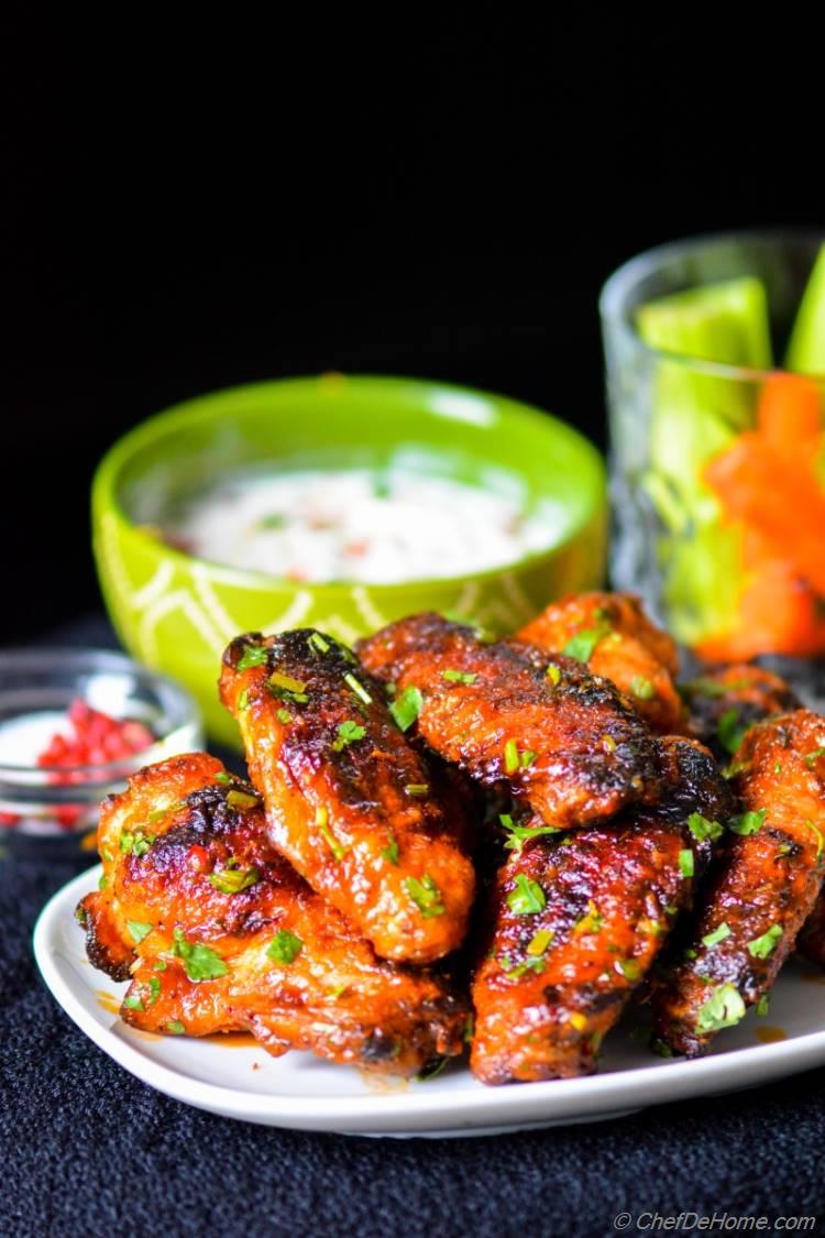 Game Day Classic Buffalo Hot Wings with healthy twist! #chefdehome