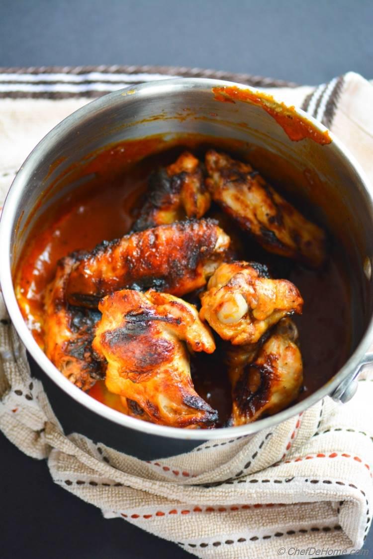 Crispy Broiled Wings Just Out of the Oven