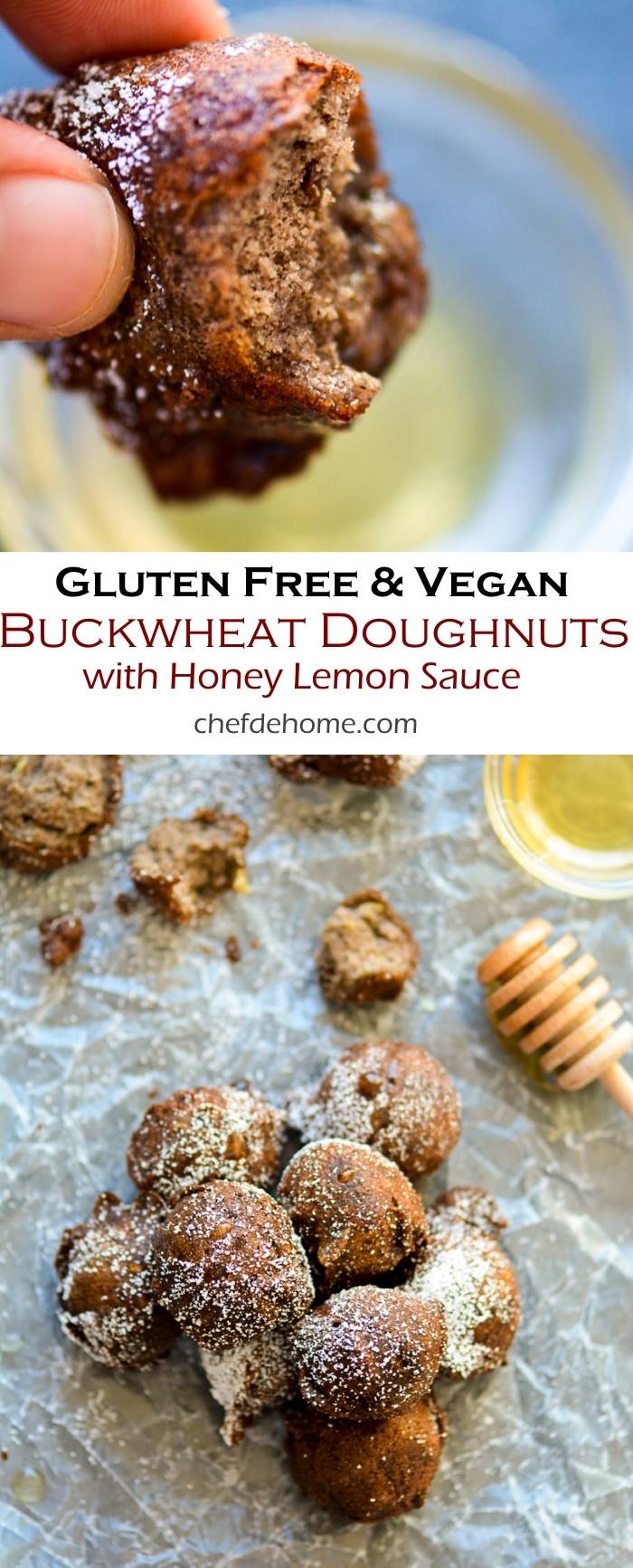 Gluten Free Doughnuts with Honey-Lemon Sauce - Celiac Awareness Month