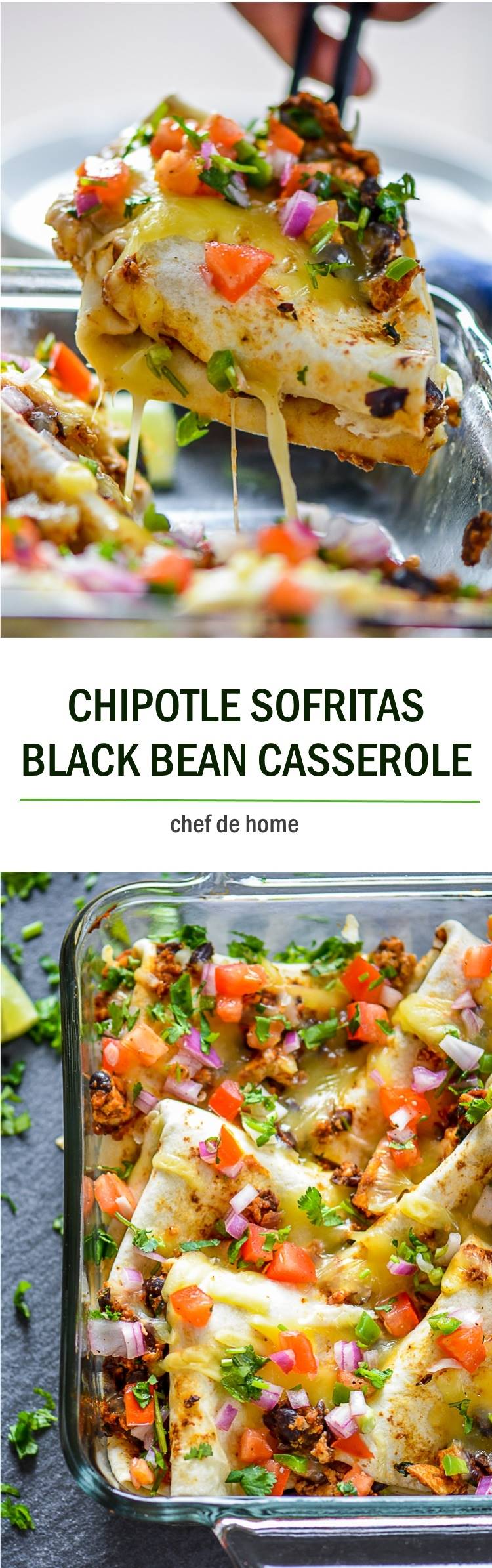 Chipotle Sofritas and Black Beans Breakfast Casserole | chefdehome.com