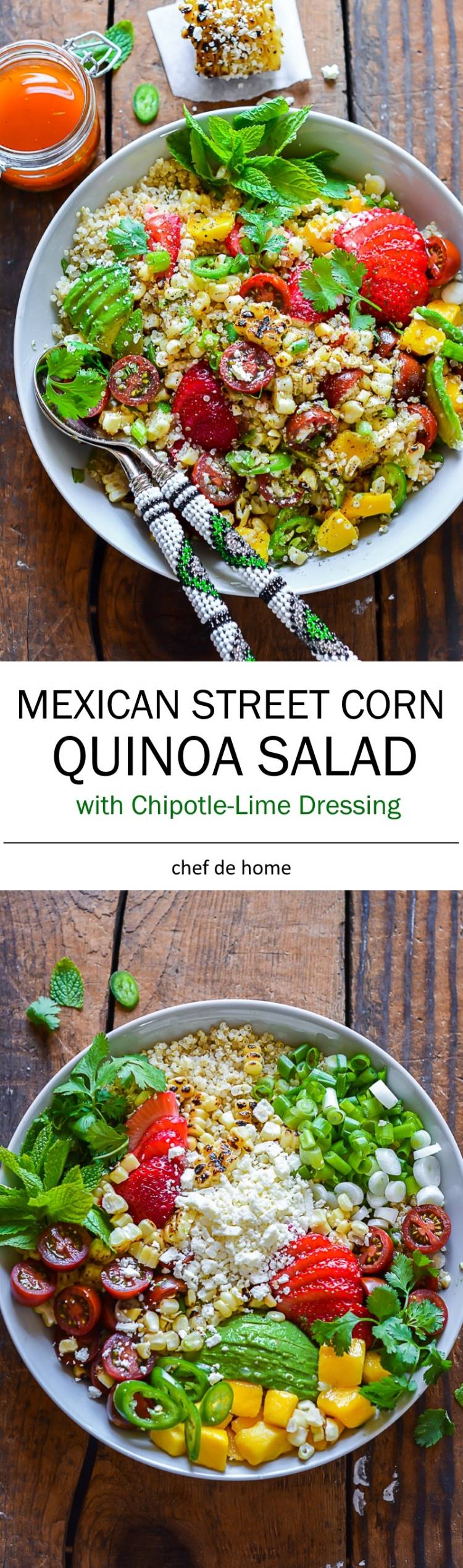 Summer Grilling at its best with Mexican Street Corn and Quinoa Salad | chefdehome.com