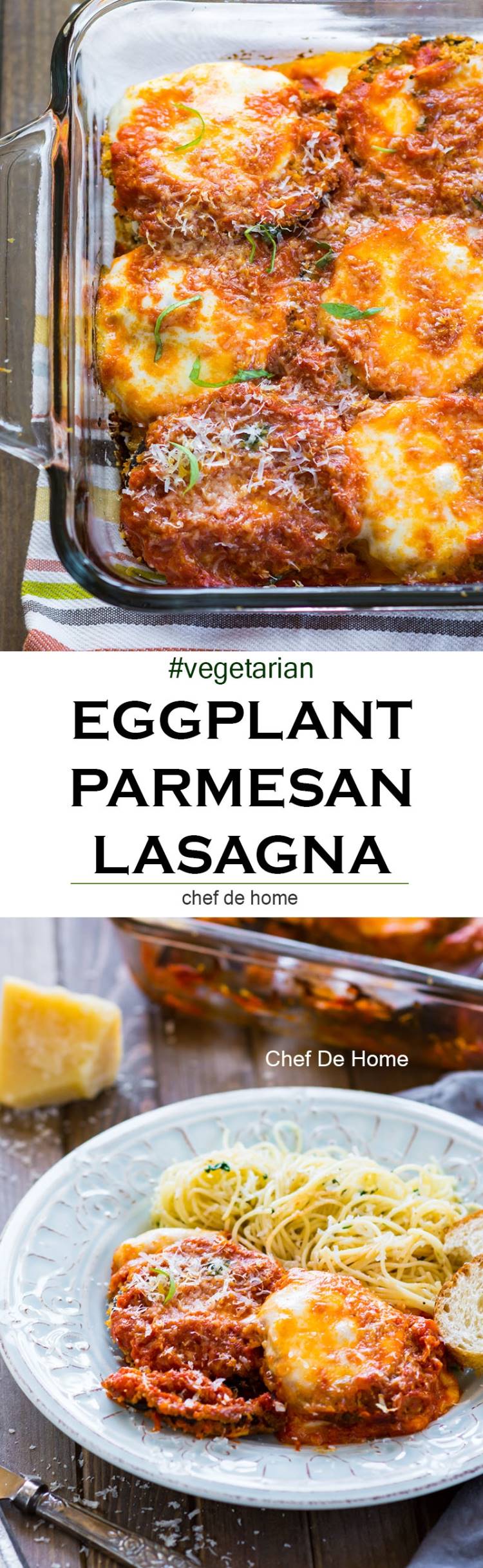 Eggplant Parmesan Lasagna Casserole with easy to follow step by step recipe | chefdehome.com