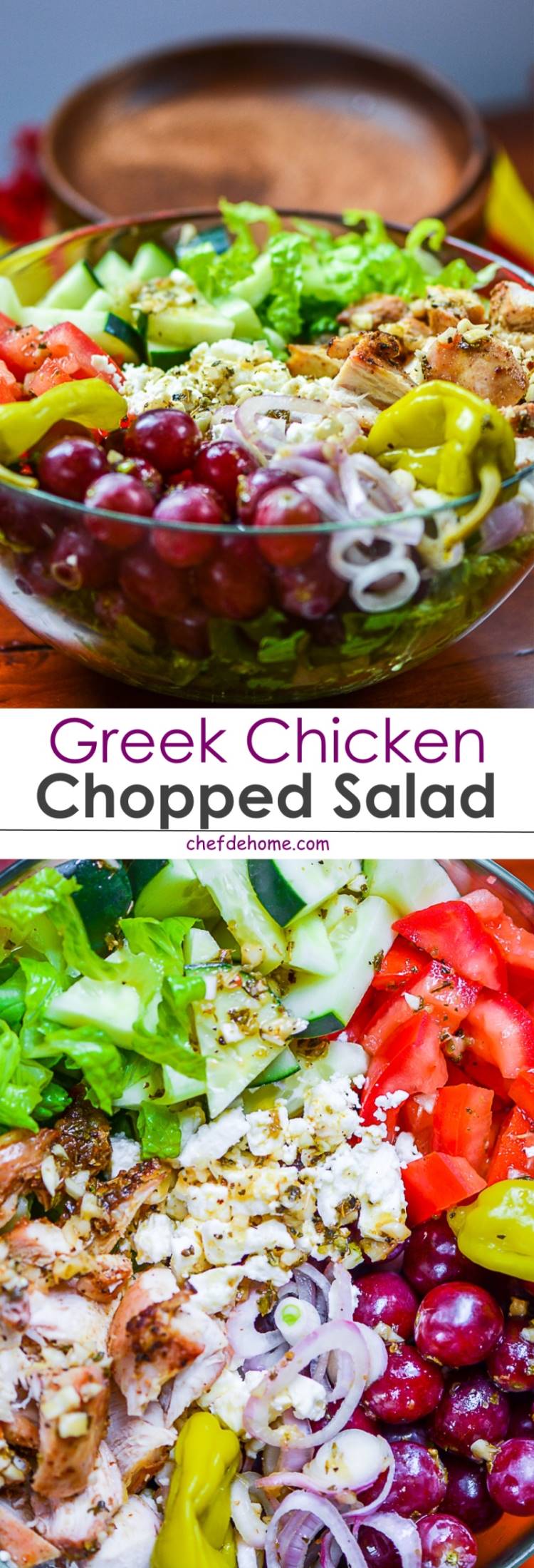 Grrek Chicken Chopped Salad | chefdehome.com