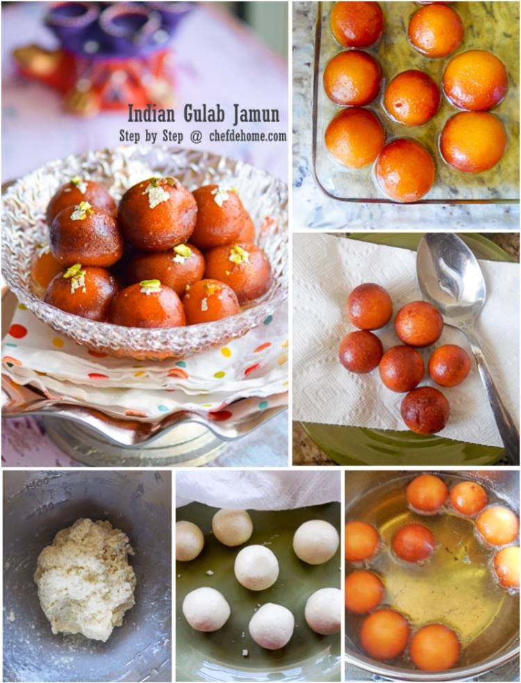 Easy Indian Gulab Jamun on Holi - Step By Step with ChefDeHome