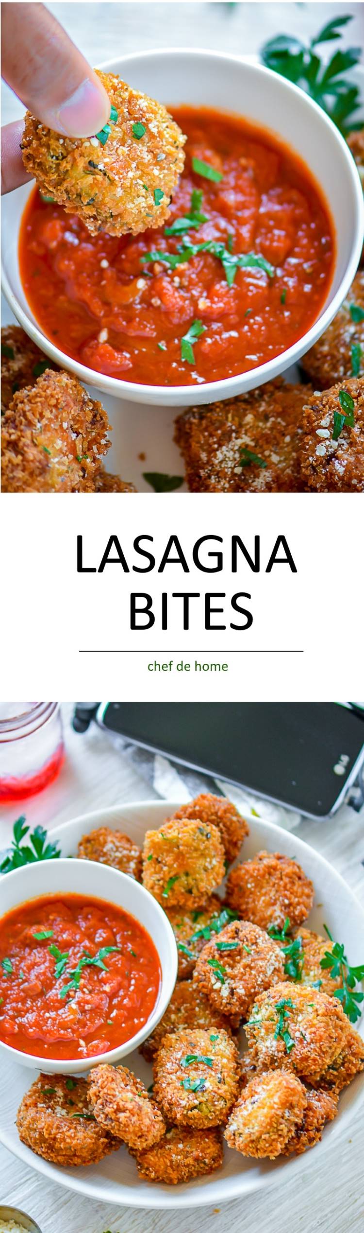 Fried Lasagna Bites for summer movie Night Snack | chefdehome.com