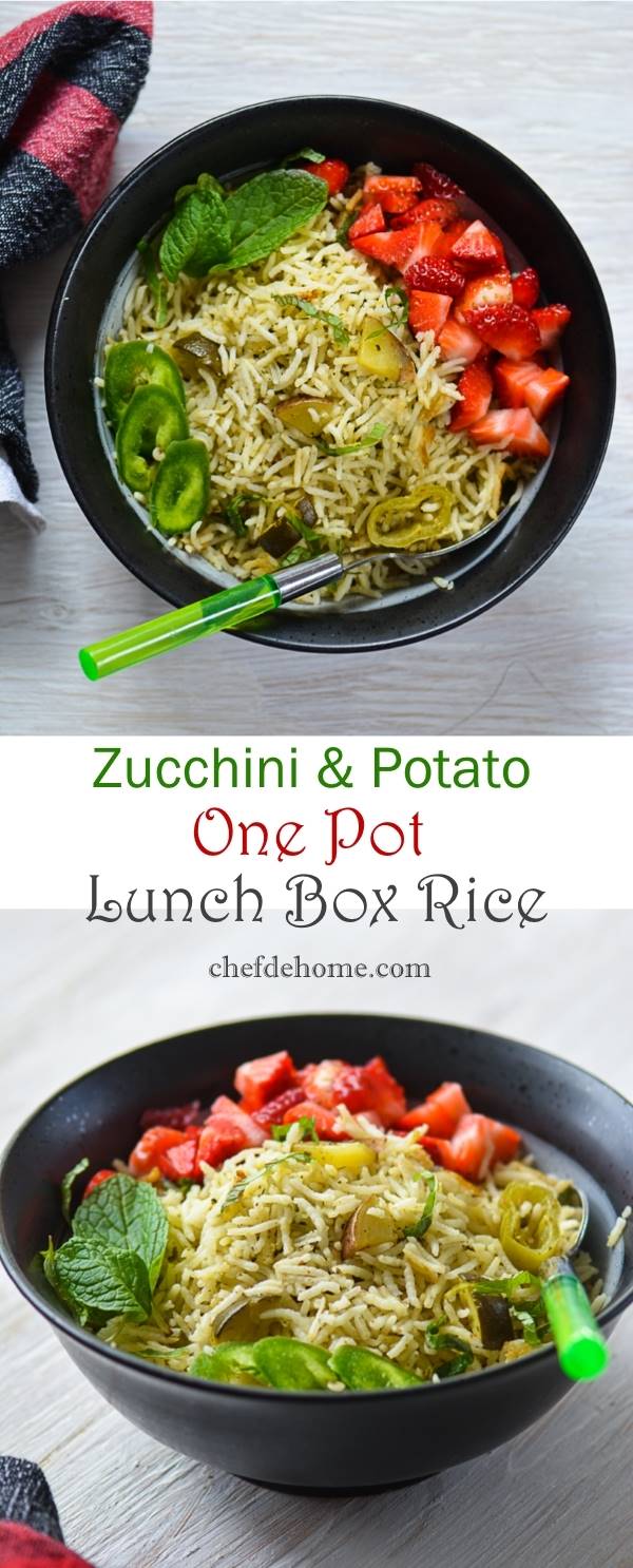 Flavor One-Pot Lunchbox Rice with Zucchini-Potato and Herbs | Chefdehome.com