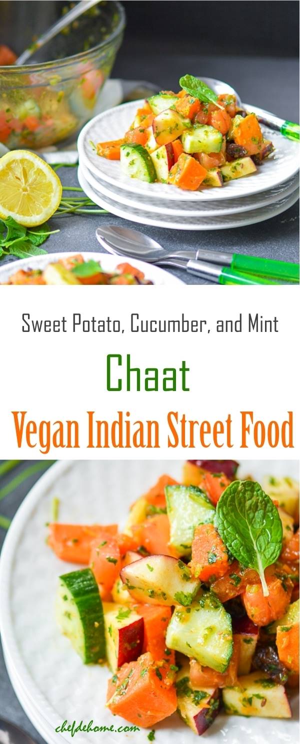 Vegan Indian Street Food - Sweet Potato Chaat for Navratri Fasts