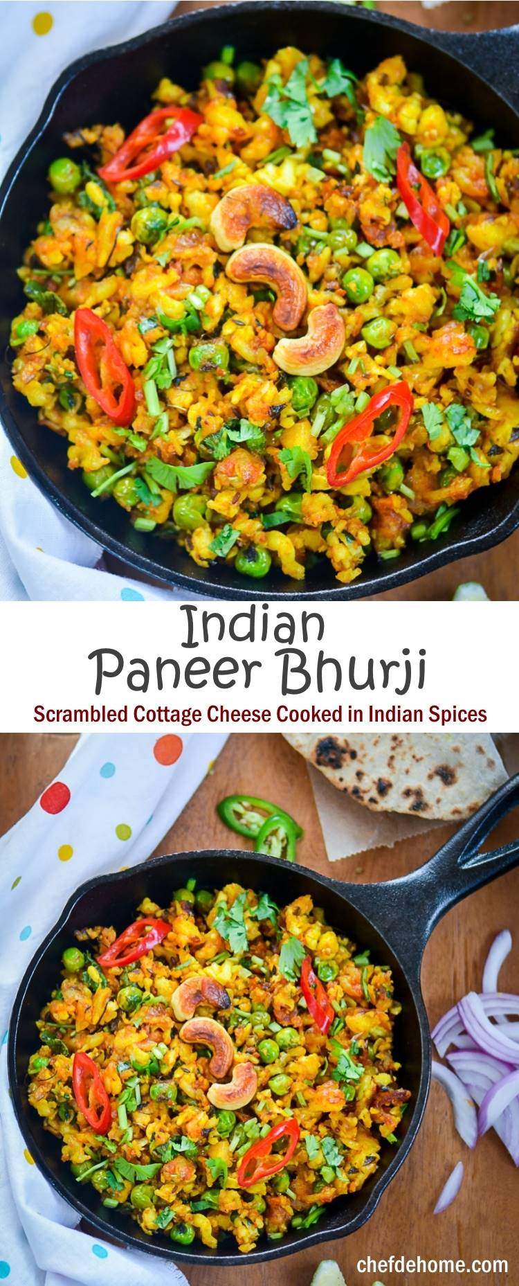 Punjabi Paneer Bhurji for Easy Indian Vegetarian Dinner | chefdehome.com