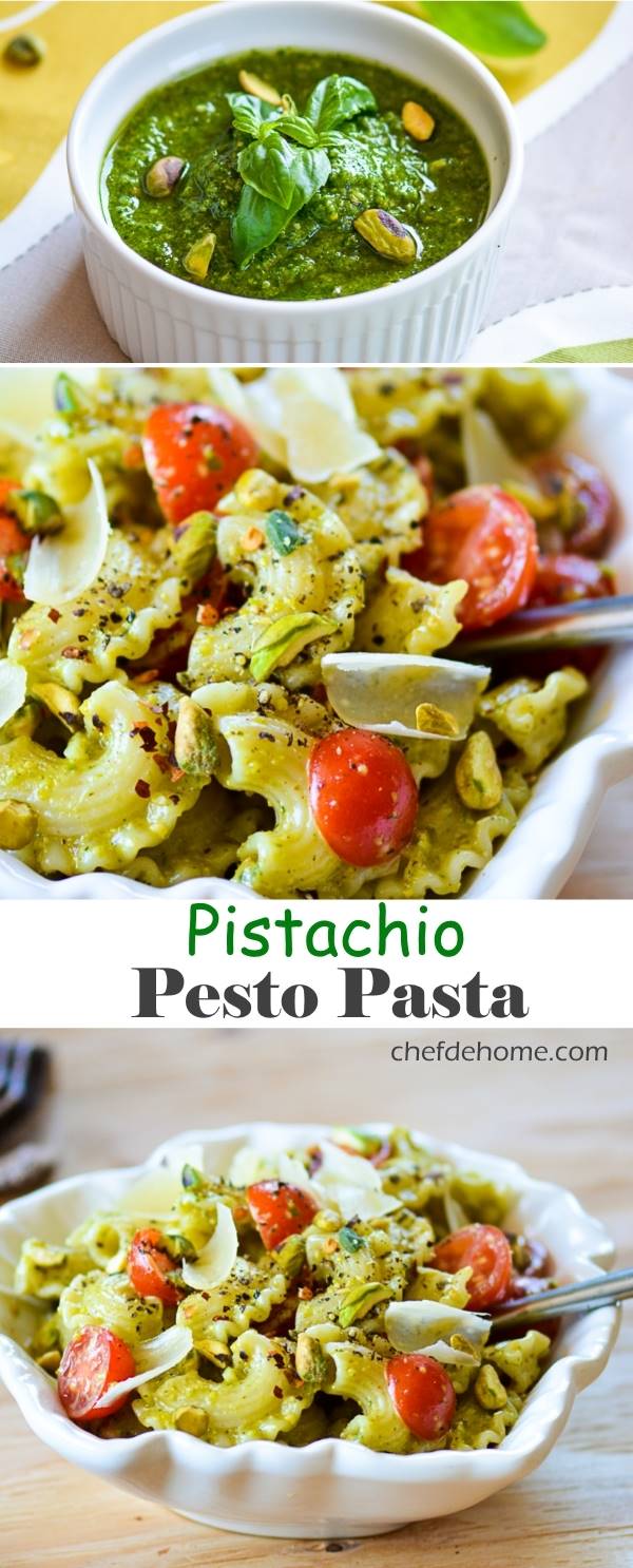Fresh Homemade Pistachios Pesto Pasta!