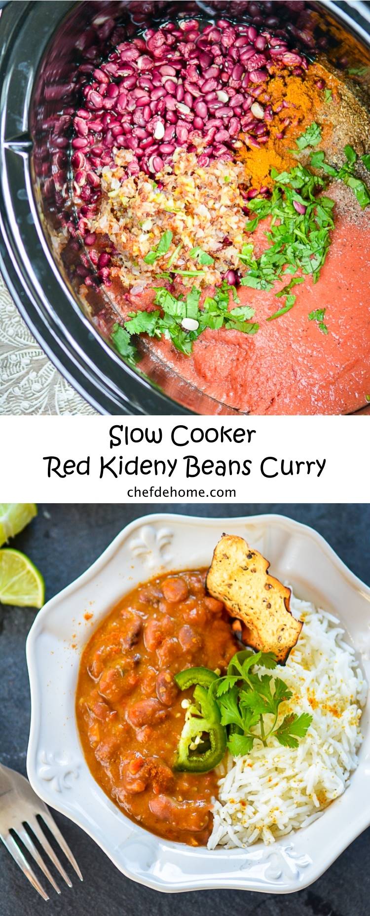 Creamy Slow Cooker Beans Curry Recipe | ChefDeHome.com