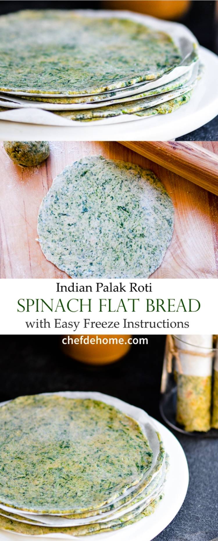  Freeze your own Indian Spinach Flat Bread for healthy and delicious dinner bread in no time | chefdehome.com