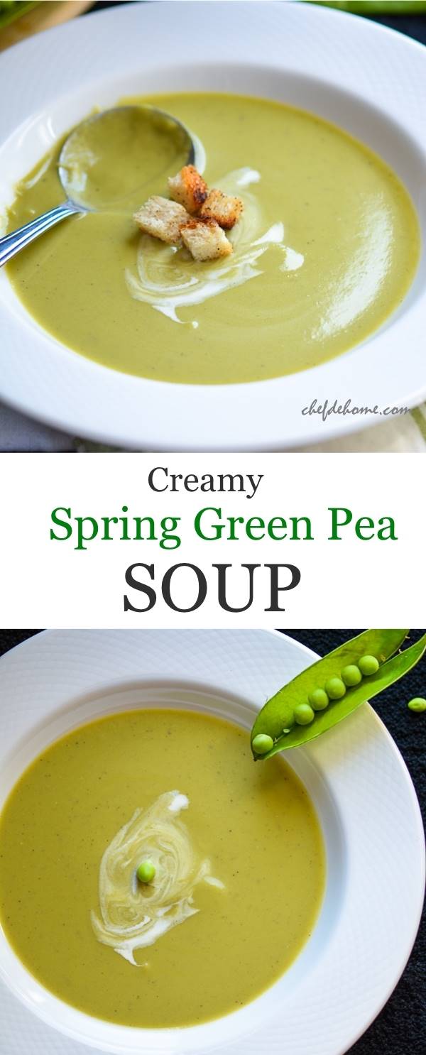 Fresh Spring Green Peas Soup