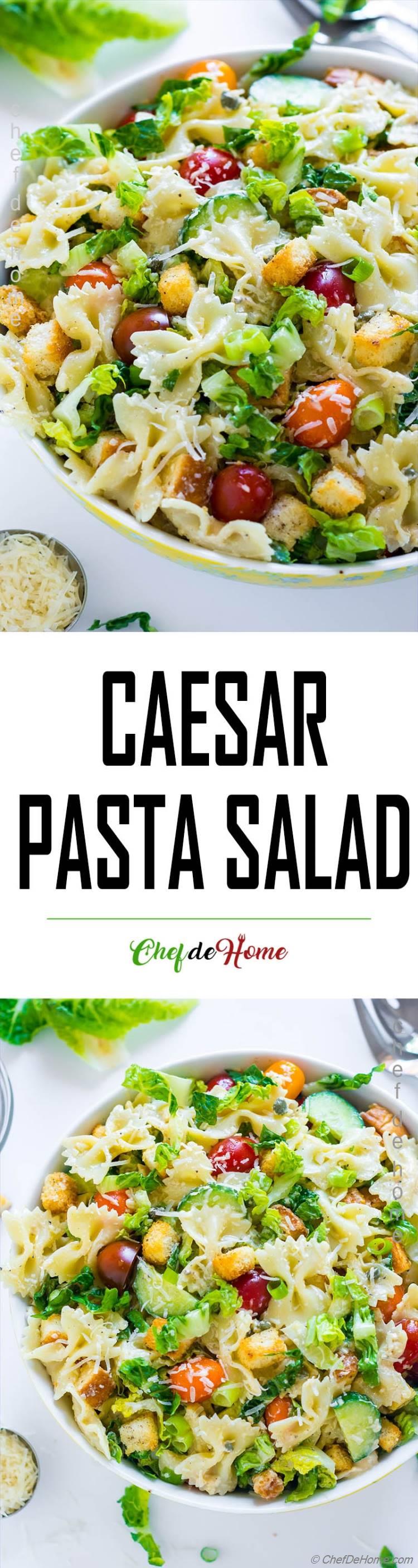 Easy and Delicious Summer Caesar Pasta Salad