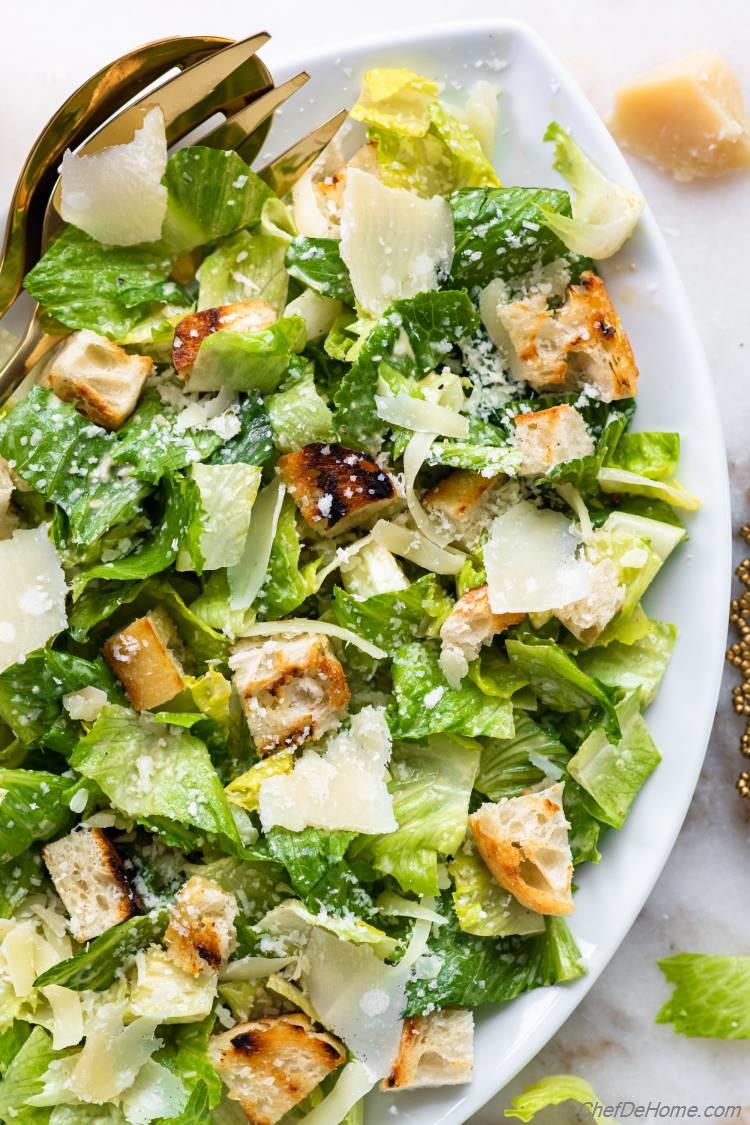 Classic Caesar Salad Recipe | ChefDeHome.com