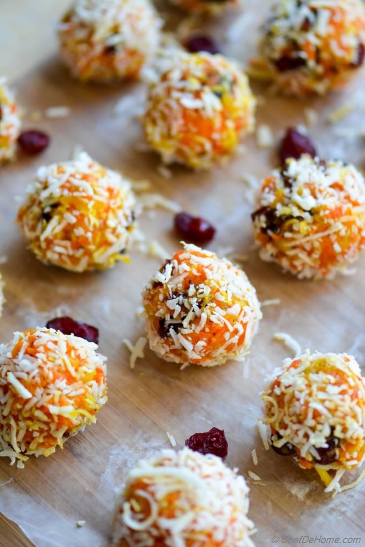 Carrot Halwa and Coconut Ladoos