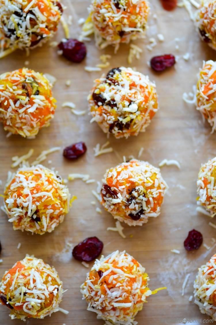 Carrot Halwa and Coconut Ladoos - Carrot Truffles