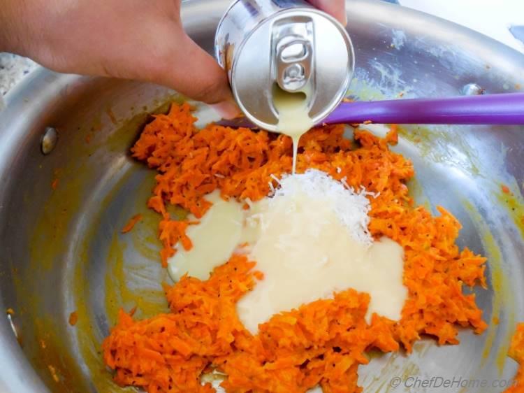 Making of Carrot Halwa Ladoos