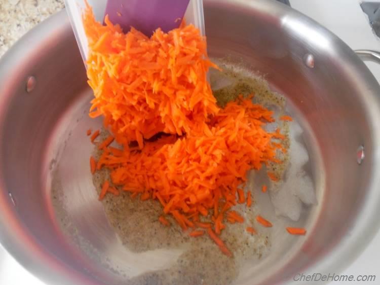 Making of Carrot Halwa Ladoos