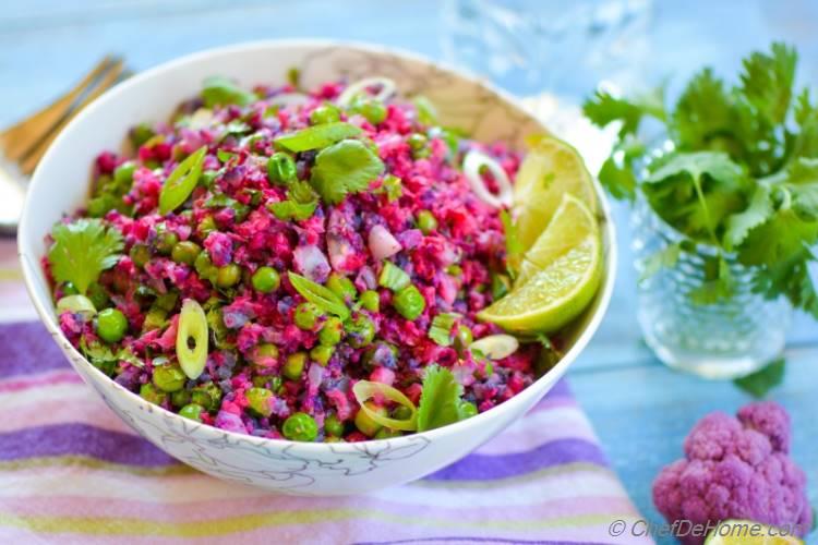 Cilantro-lime Cauliflower Rice. Low in carbs, delicious and ready in no time!