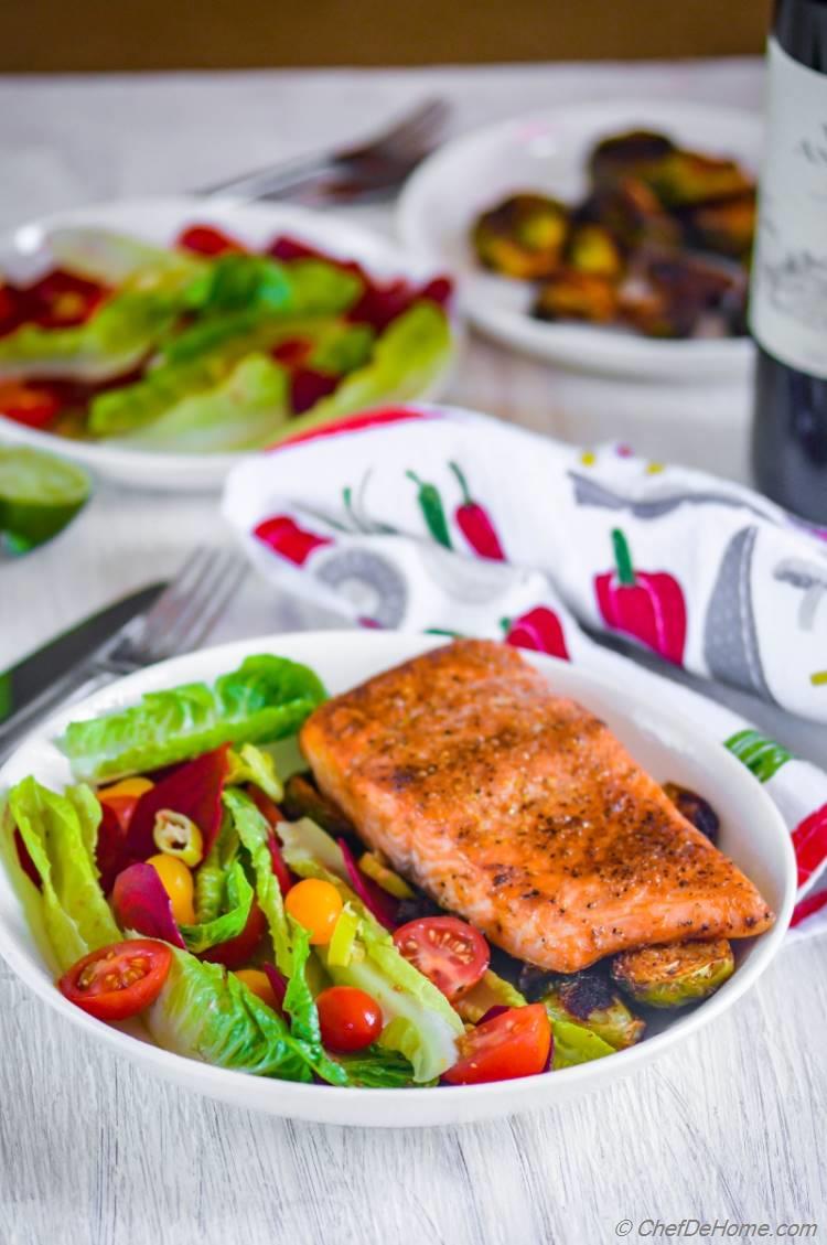 Cedar Plank Smoked Salmon with Lite Beets Salad | chefdehome.com