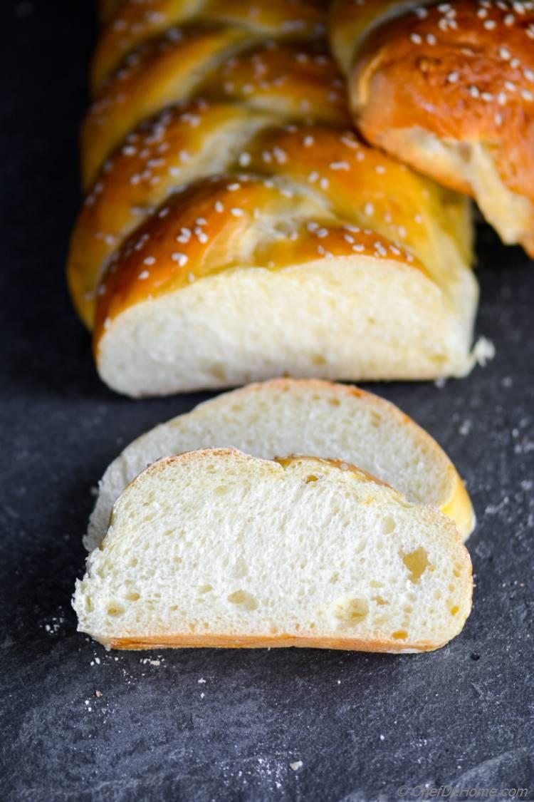 Traditional Sliced Mini Braided Challah Bread Rolls