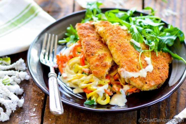 Cheesecake Factory Copycat Chicken Bellagio with low carb squash noodles | chefdehome.com