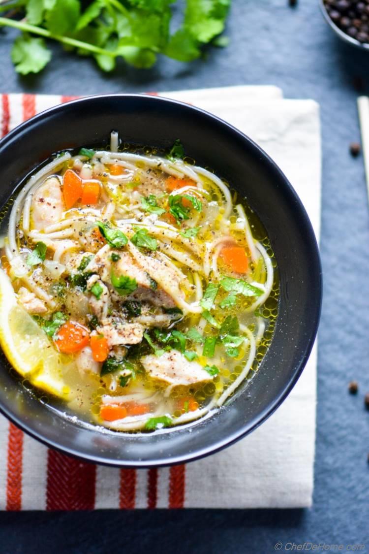 Just 20 Minutes to this Bowl of Chicken Noodle Soup