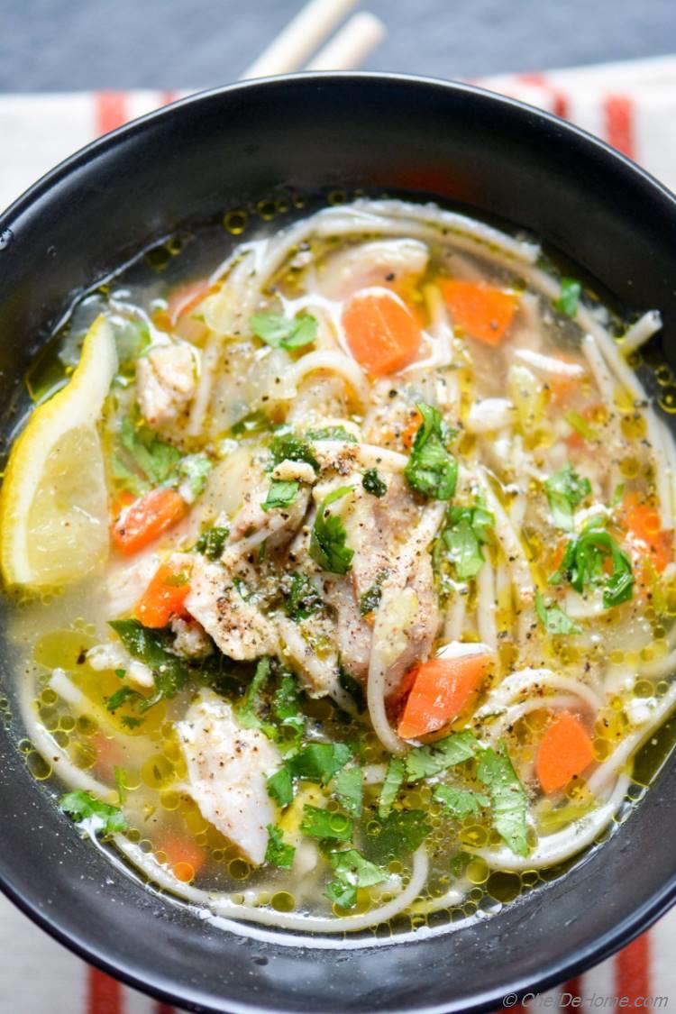 Chicken Noodle Soup in Pressure Cooker Recipe | ChefDeHome.com