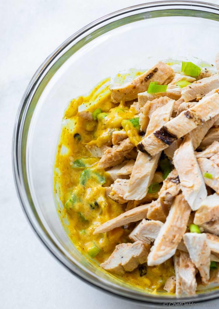 Coronation Chicken Salad with Curry Sauce and Grilled Chicken