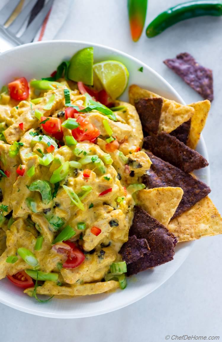 Creamy Curry Chicken Salad with celery mango chutney and curry powder