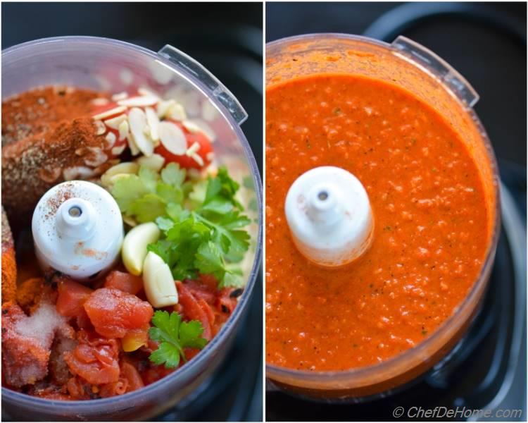 Easy and Delicious - 5 Minute Roasted Red Pepper Romesco Sauce | chefdehome.com