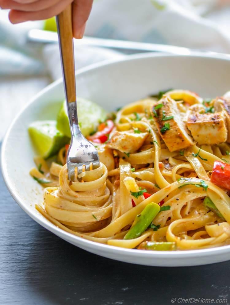 Chicken Tequila Fettuccine | chefdehome.com