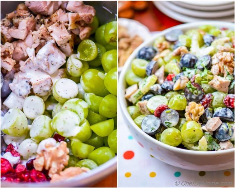 Healthy Lite and Seasonal Waldorf Chicken Salad | chefdehome.com