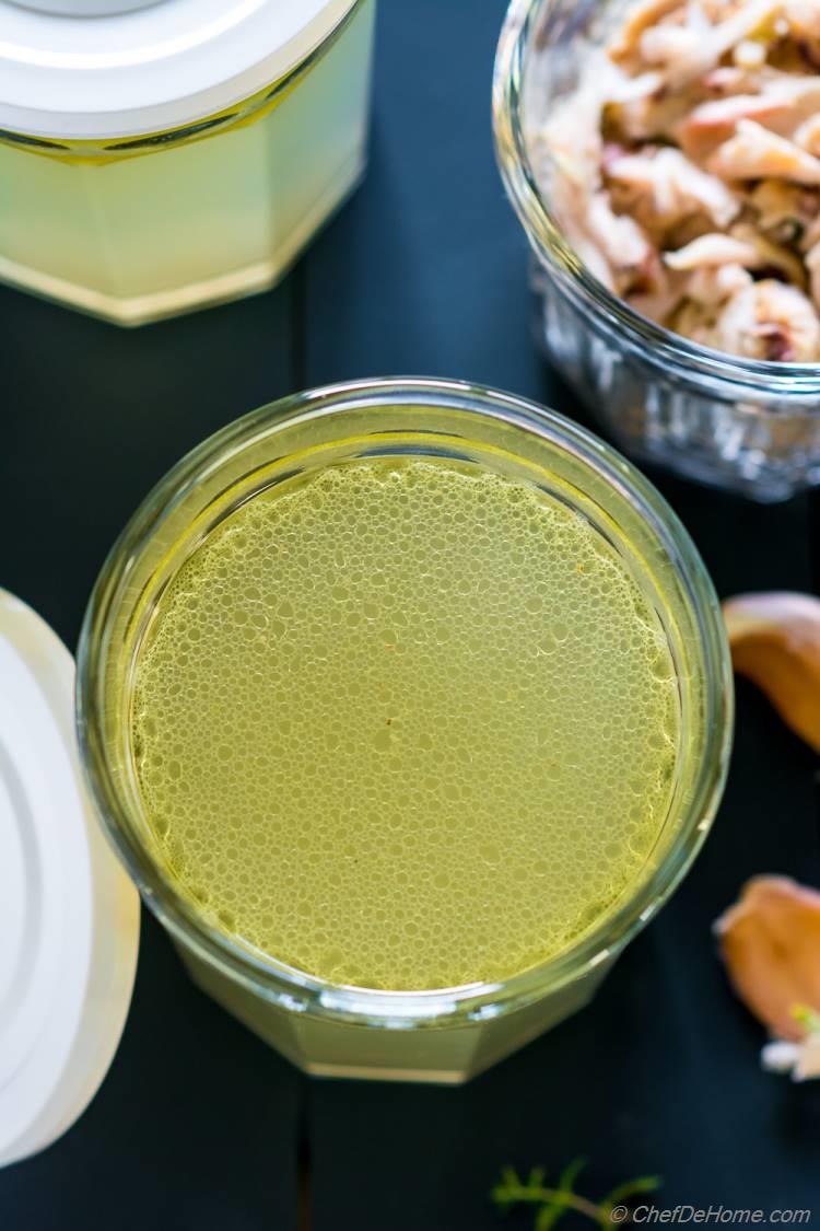 Chicken Bone Broth prepared in Instant Pot