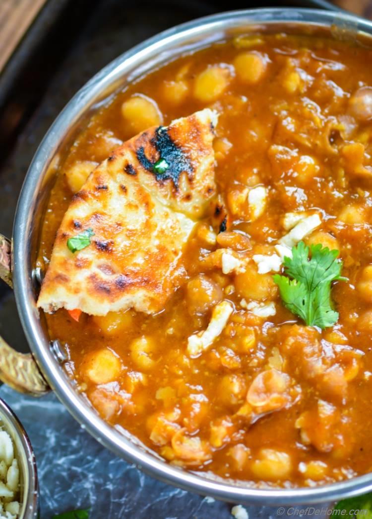 Simple Chickpea Curry prepared in pressure cooker | chefdehome.com