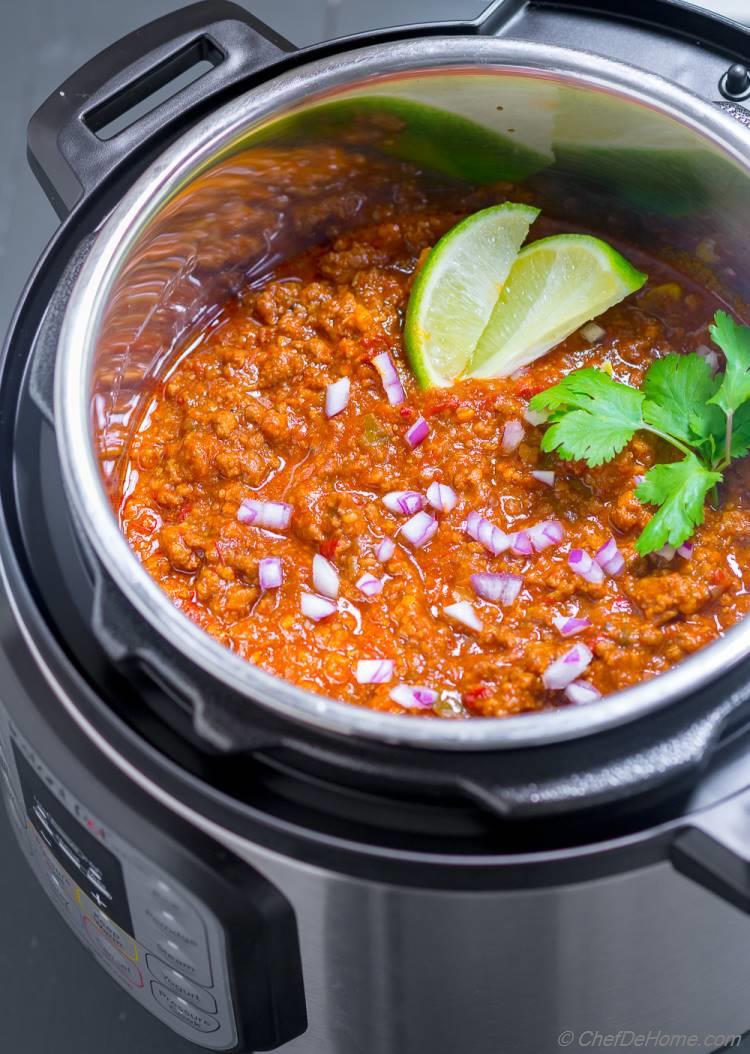 Chili Cooked in Instant Pot