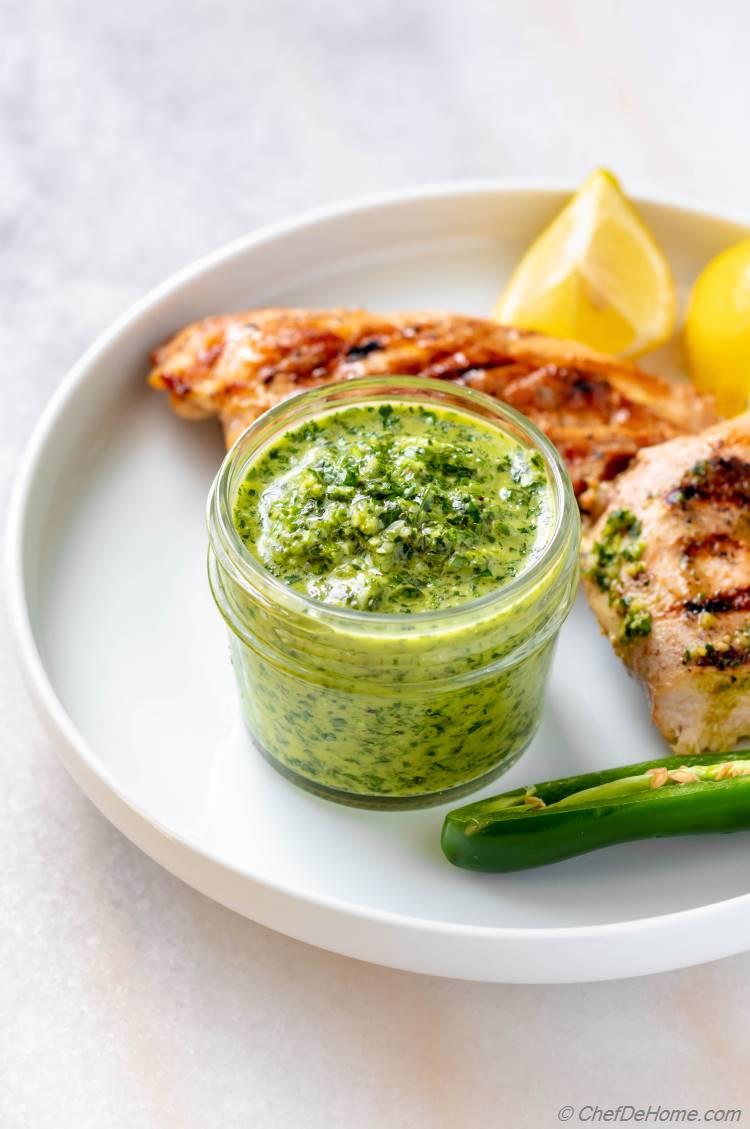 Chimmichurri Recipe with fresh parsley and garlic