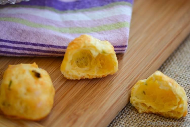 Cheese and Citrus-Chive Gougères 