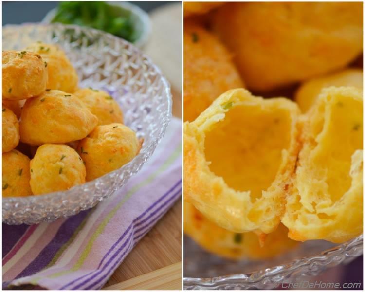 Cheese and Citrus-Chive Gougères 