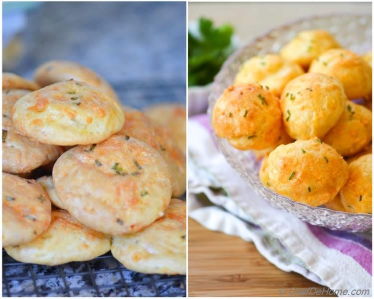 Cheese and Citrus-Chive Gougères 