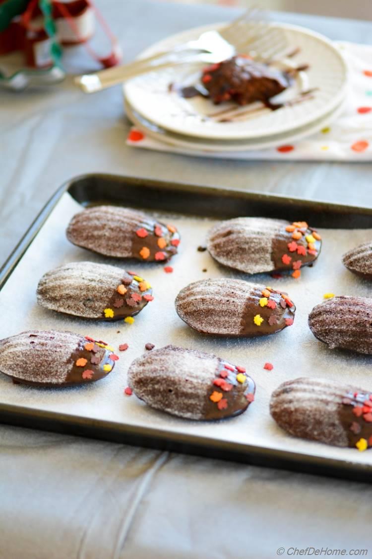 Holiday Chocolate Madeleines Tea-Time Cakes