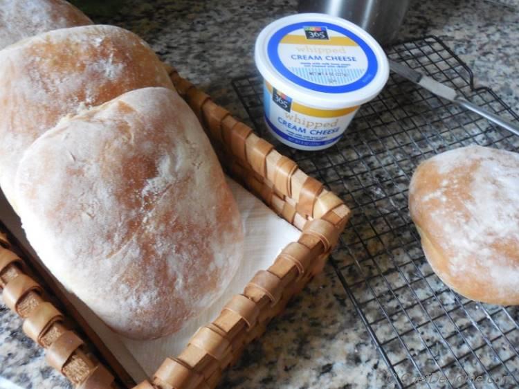 Homemade Fresh and Rustic Italian Ciabatta Bread Rolls