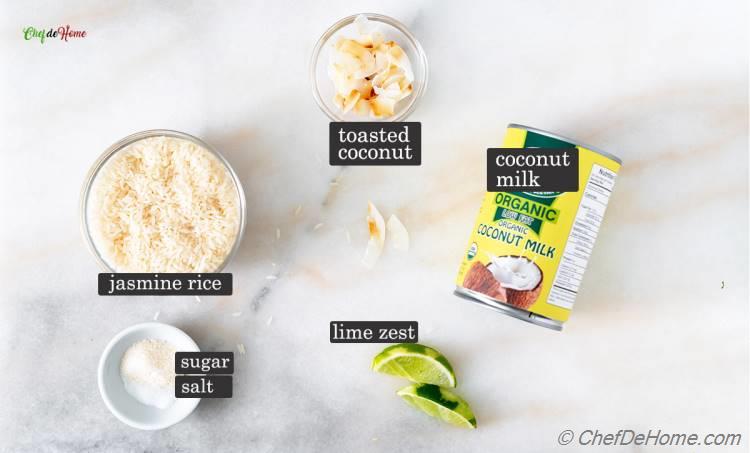 Ingredients for Coconut Rice