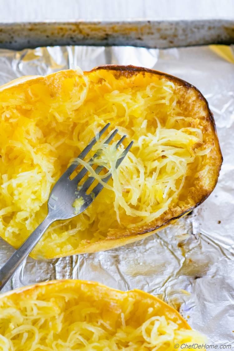 How to Cook Spaghetti Squash Recipe | ChefDeHome.com