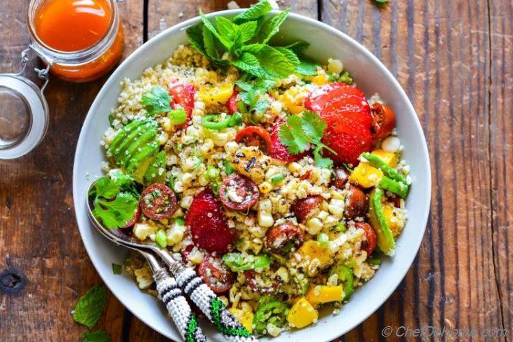 Summer Grilling at its best with Mexican Street Corn and Quinoa Salad | chefdehome.com