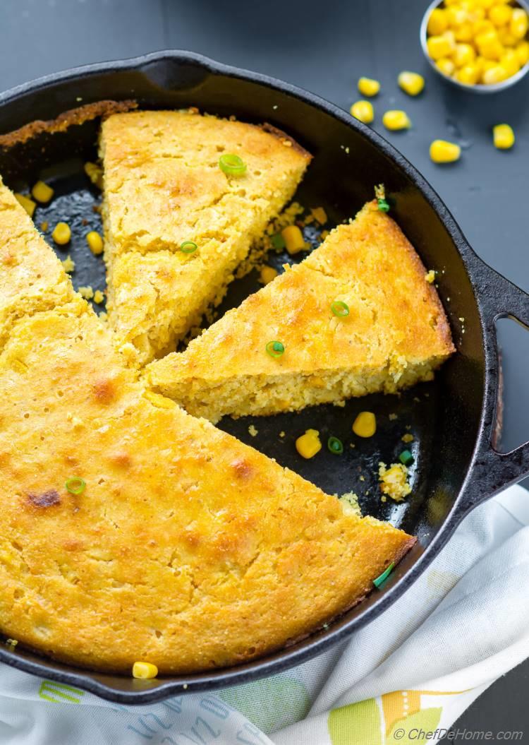 Skillet Cornbread with Creamed Corn - Skillet Cornbread Recipe ...