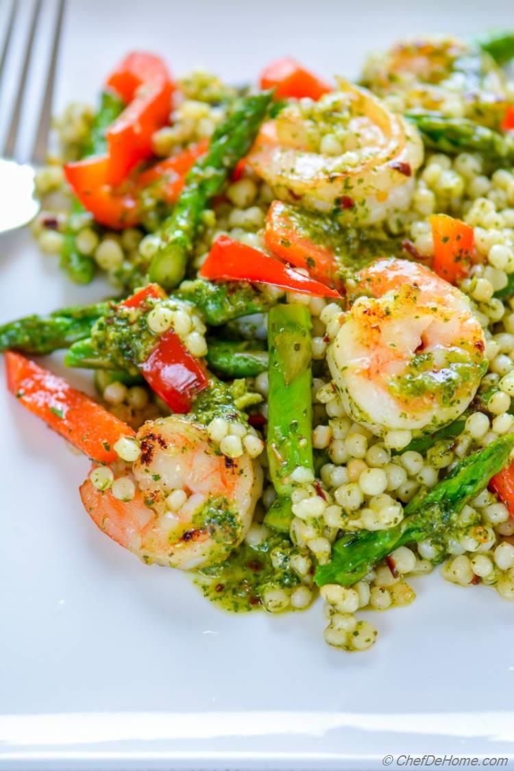 Lite and zesty Chimichurri Shrimp Salad | chefdehome.com